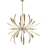 Dahlia Chandelier - Modern Brass