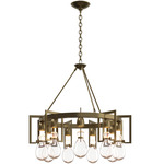 Apothecary Circular Chandelier - Modern Brass / Clear