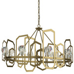 Gatsby Oval Bar Chandelier - Modern Brass / Crystal