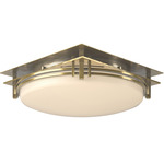 Banded Ceiling Light Fixture - Modern Brass / Opal