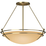 Presidio Tryne Semi Flush Ceiling Light - Modern Brass / Sand