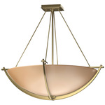 Compass Semi Flush Ceiling Light - Modern Brass / Sand