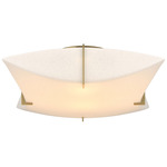 Bento Ceiling Light Fixture - Modern Brass / Spun Frost