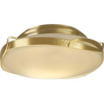 Flora Ceiling Light Fixture - Modern Brass / Opal