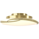 Flora LED Ceiling Light Fixture - Modern Brass / Opal