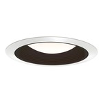 2330 Series 6 Inch Regressed Baffle Shower Trim - White / Black Baffle