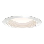 2330 Series 6 Inch Regressed Baffle Shower Trim - White / White Baffle