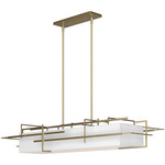 Etch Linear Pendant - Modern Brass / Natural Anna