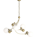 Sprig Pendant - Modern Brass / Opaline