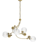 Sprig Pendant - Modern Brass / Water Glass