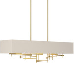 Cavaletti Linear Pendant - Modern Brass / Flax