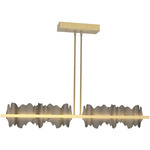 Hildene Large Linear Pendant - Modern Brass / Dark Smoke