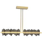 Hildene Large Linear Pendant - Modern Brass / Black