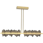 Hildene Large Linear Pendant - Modern Brass / Natural Iron
