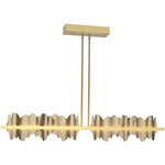 Hildene Large Linear Pendant - Modern Brass / Soft Gold