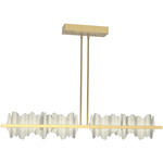 Hildene Large Linear Pendant - Modern Brass / Sterling