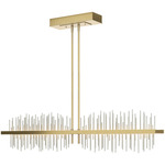 Gossamer Linear Stem Pendant - Modern Brass / Vintage Platinum