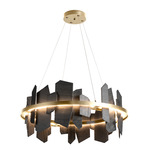 Ardesia Circular Pendant - Modern Brass / Vermont Slate