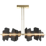 Ardesia Linear Pendant - Modern Brass / Vermont Slate