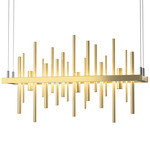 Cityscape Small Linear Pendant - Modern Brass / Modern Brass