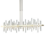 Cityscape Large Linear Pendant - Modern Brass / Sterling