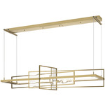 Summer Linear Pendant - Modern Brass / Aqualite Glass
