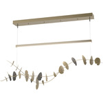 Lily Linear Pendant - Modern Brass / Natural Iron
