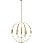 Double Cirque Chandelier - Modern Brass
