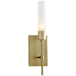 Vela Wall Sconce - Modern Brass / Frosted