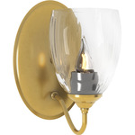Simple Lines Water Glass Wall Sconce - Modern Brass / Water Glass