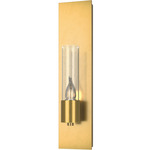 Pillar Wall Sconce - Modern Brass / Seeded Clear
