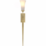 Sweeping Taper Wall Sconce - Modern Brass / Opal