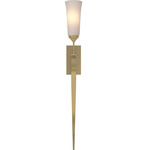 Sweeping Taper ADA Wall Sconce - Modern Brass / Opal