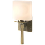 Beacon Hall Ellipse Glass Sconce - Modern Brass / Opal