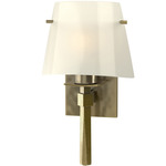 Beacon Hall Glass Cone Wall Sconce - Modern Brass / Ivory Art