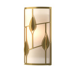 Alisons Leaves Wall Sconce - Modern Brass / White Art