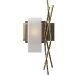 Brindille Wall Sconce - Modern Brass / Opal