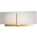 Exos Square Wall Sconce - Modern Brass / Flax