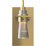 Erlenmeyer Plate Wall Sconce - Modern Brass / Clear