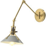 Henry Swing Arm Wall Sconce - Modern Brass / Vintage Platinum