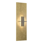 Aperture Vertical Wall Sconce - Modern Brass / White Art