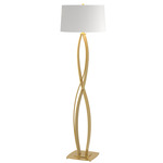 Almost Infinity Floor Lamp - Modern Brass / Natural Anna
