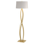 Almost Infinity Floor Lamp - Modern Brass / Flax
