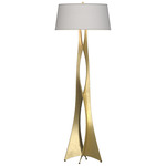 Moreau Floor Lamp - Modern Brass / Flax