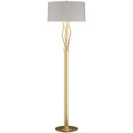 Brindille Floor Lamp - Modern Brass / Flax