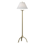 Simple Lines Floor Lamp - Modern Brass / Natural Anna