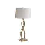 Almost Infinity Table Lamp - Modern Brass / Flax