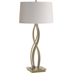 Almost Infinity Table Lamp - Modern Brass / Flax