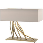 Brindille Table Lamp - Modern Brass / Flax