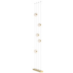 Abacus Floor to Ceiling Plug-In LED Lamp - Modern Brass / Opal